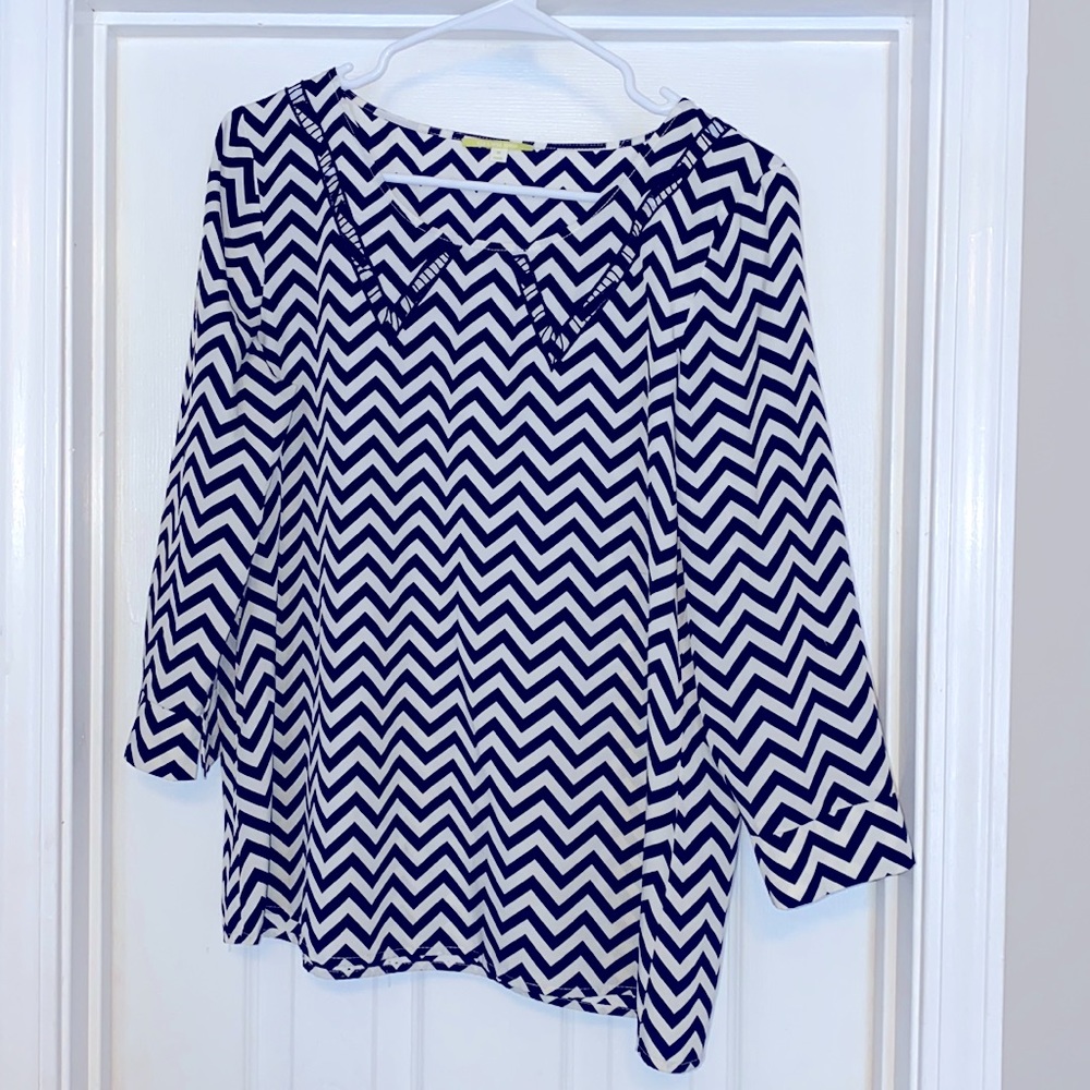 Medium Gianni Bini black & white dress shirt